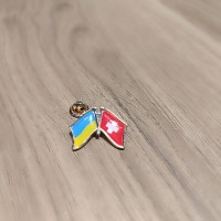 Значок Украина - Швейцария