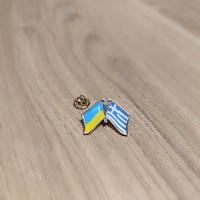 Значок флаги Украина - Греция