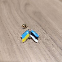 Значок Украина - Эстония