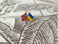 Україна Норвегія Значок Украина - Норвегия