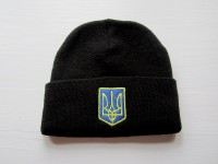 Шапка Украина Тризубець черная