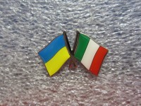 Значок Украина - Италия